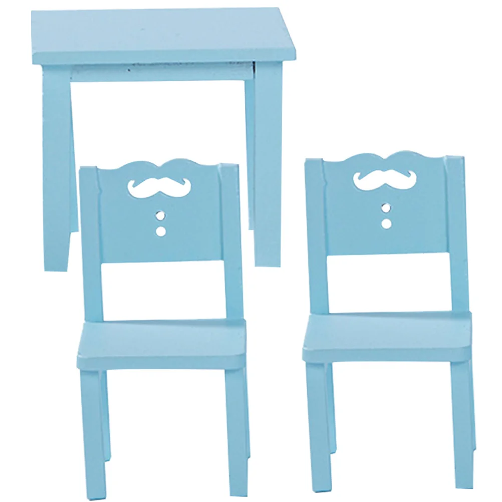 

1Set Miniature Furniture Set Premium Tiny Table Chair for Dolly House Decor Kids Pretend Play Realistic Design Long-Lasting Use