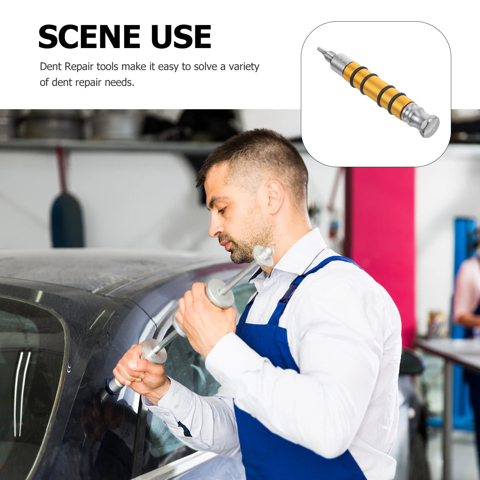 

Car Dent Removal Tap Down Pen Portable Steel Body Repair Dent Removal Tool Auto Surface Repair Tool Tap Down Pen
