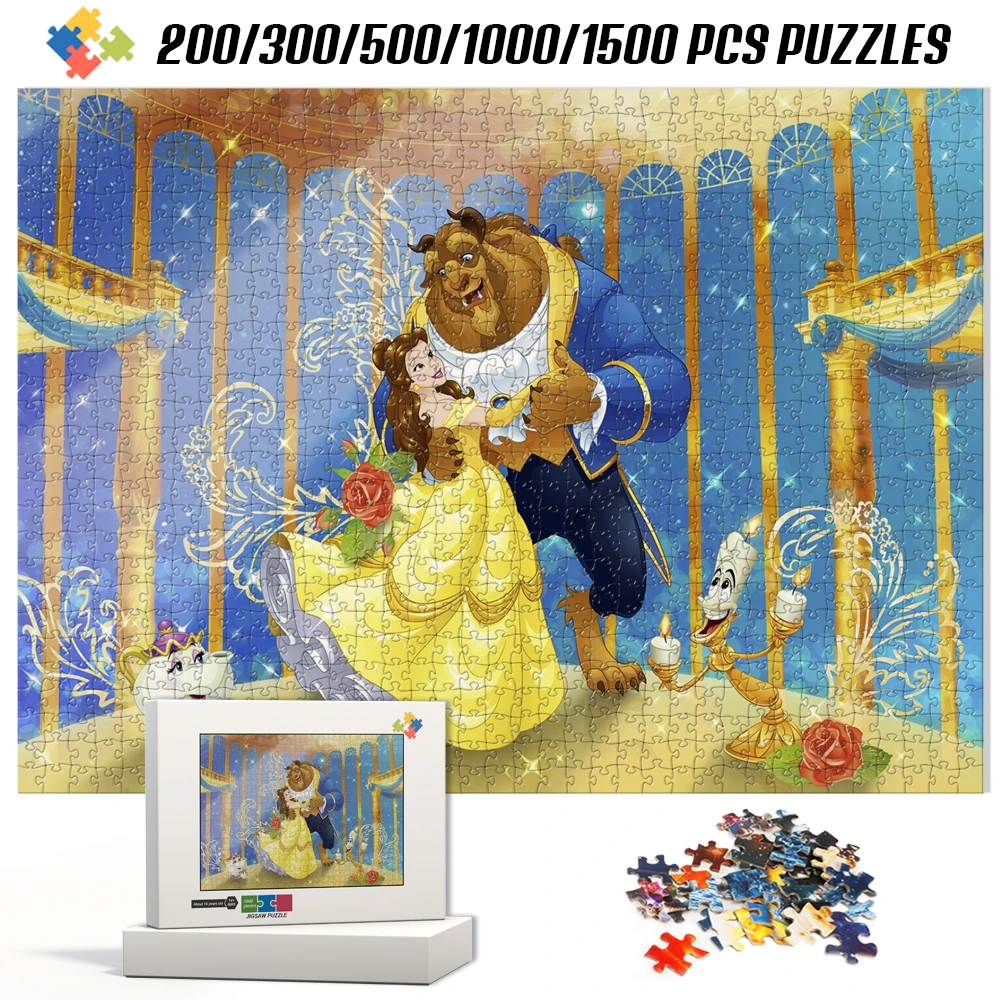 

Beauty and The Beast Cartoon Jigsaw Puzzles Various Sizes To Choose From Wooden 2Mm/cardboard 1.2Mm Custom Cartoon Jigsaw Toys