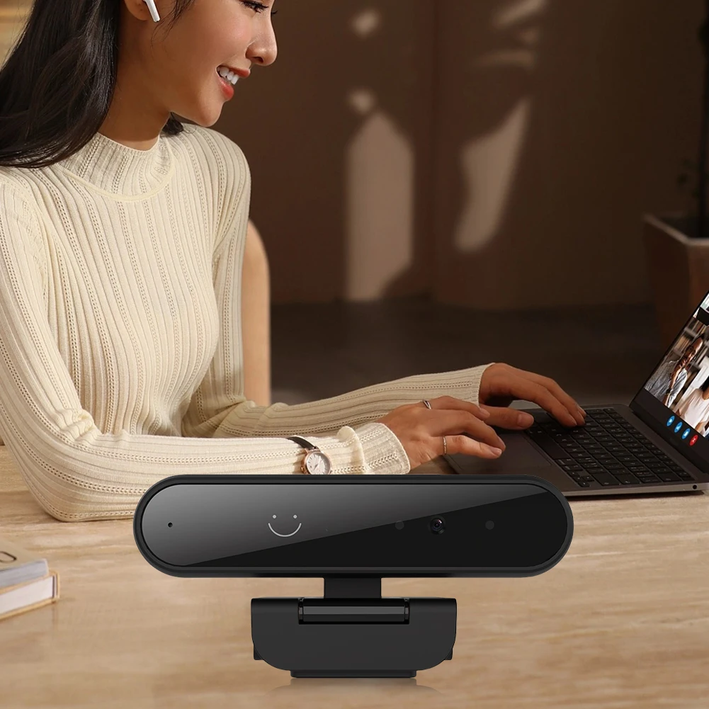Facial Recognition Webcam 1MP 720P/2MP 1080P for Windows 10/11 USB Computer Webcam Built-in Microphone for Computer Laptop