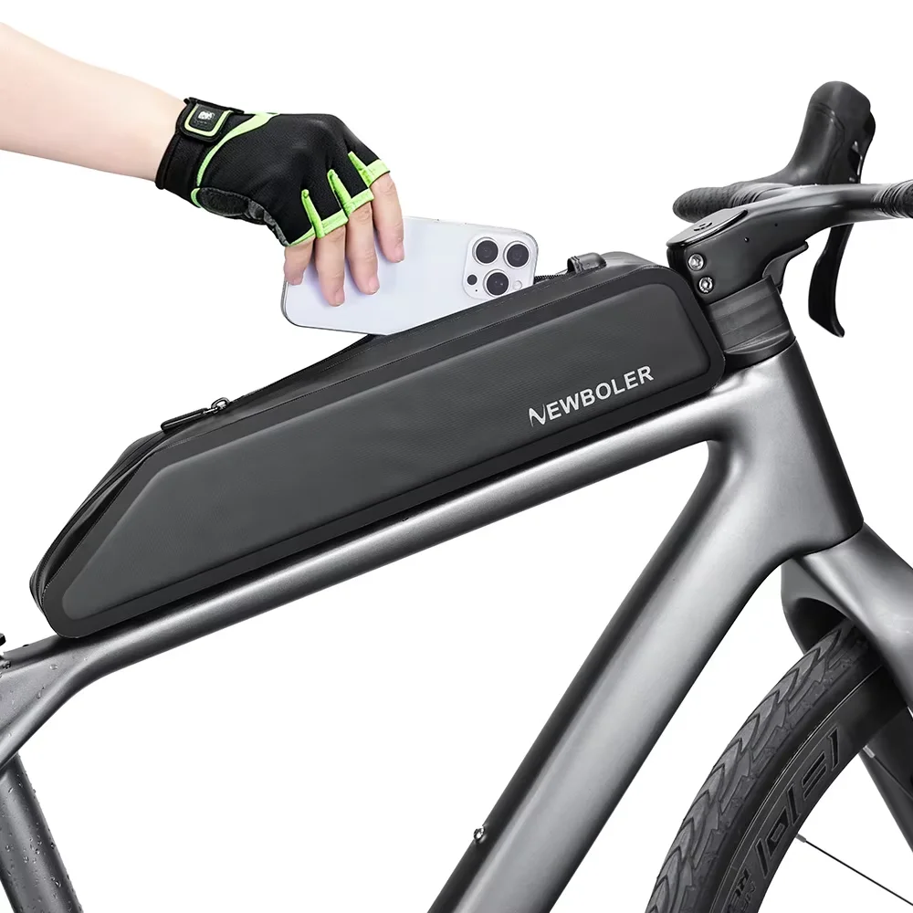 AliExpress NEWBOLER 2L Gravel Bike Bag Bike Top Tube Bag With Screws Waterproof PVC Cycling Frame Bag For Road MTB Gravel Bike