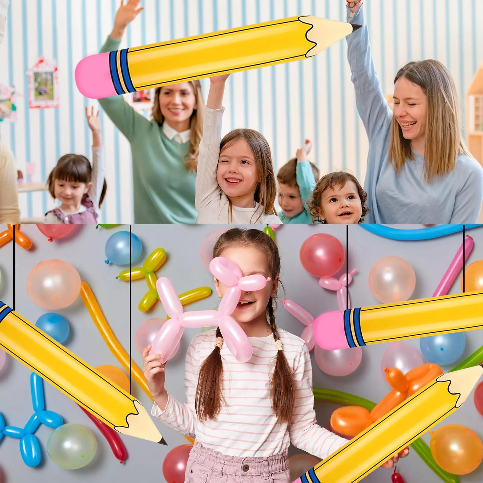 Giant Inflatable Pencil Balloon Hanging School Classroom Garden Room Back to School Graduation Themed Party Decoration