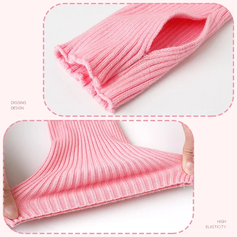 Kids Ballet Leg Warmers, Girls Knitted Over Knee Dance Socks for Winter Practice, Toddler Leggings Thermal Boot Covers
