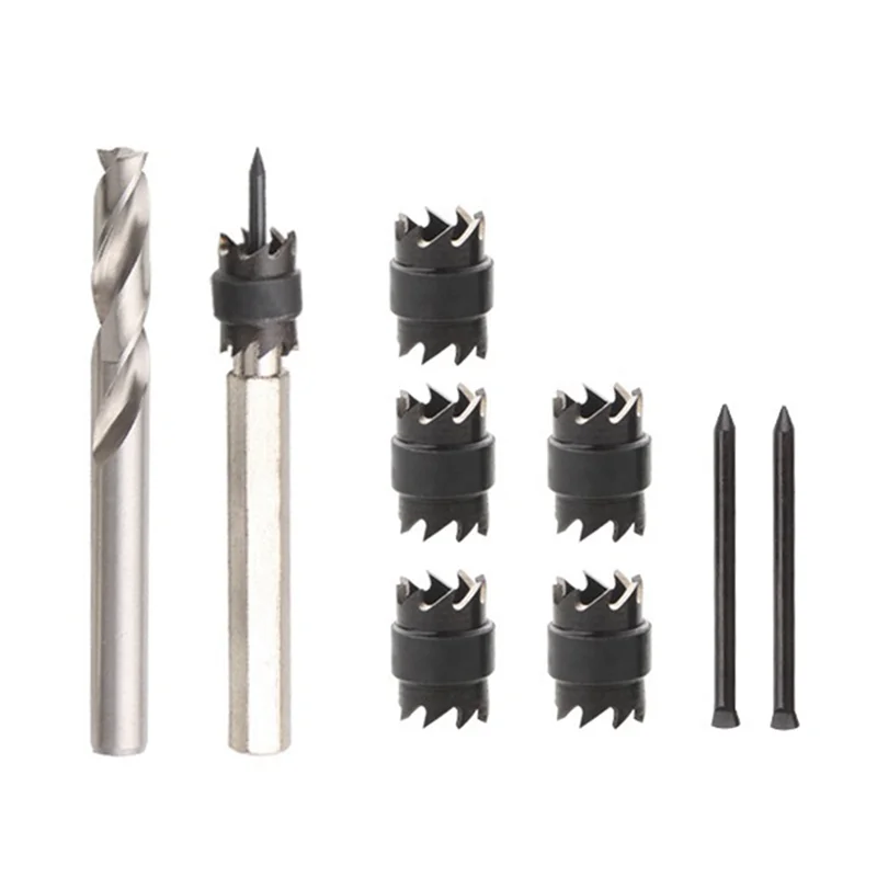 

9 PCS Welding Spot Removal Drill Black & Silver Steel High-Speed Steel Spot Welding Drill Electric Tool Set