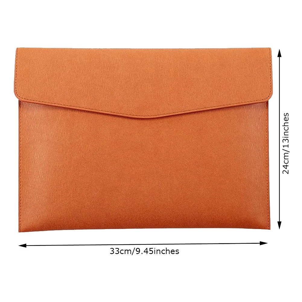 Cartella portadocumenti A4 in pelle PU portadocumenti portadocumenti portadocumenti impermeabile con chiusura a scatto (marrone)