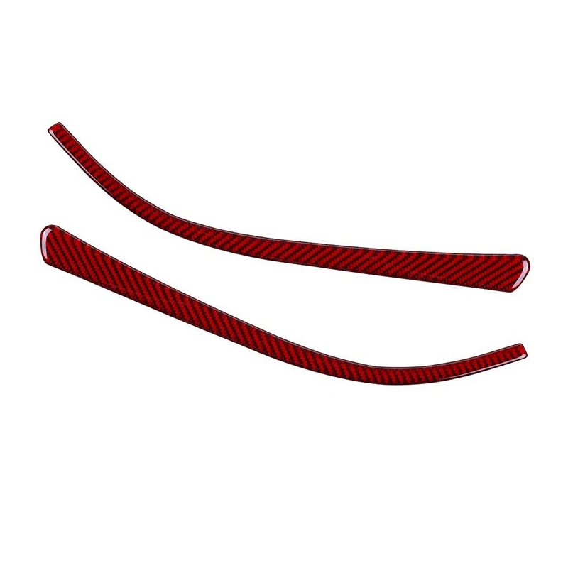 Carbon Fiber Rearview Side Mirror Covers Trim For -BMW 3 4 Series GT F30 F32 F34 2013-2019 (2Pcs Red)