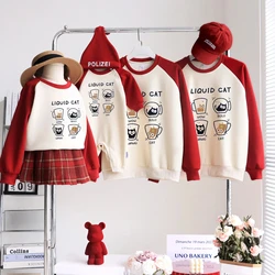 Sweatshirts for The Whole Family Matching Clothing Mom Dad and Son Daughter Clothes Baby Romper Parent-child Long Sleeve Tops