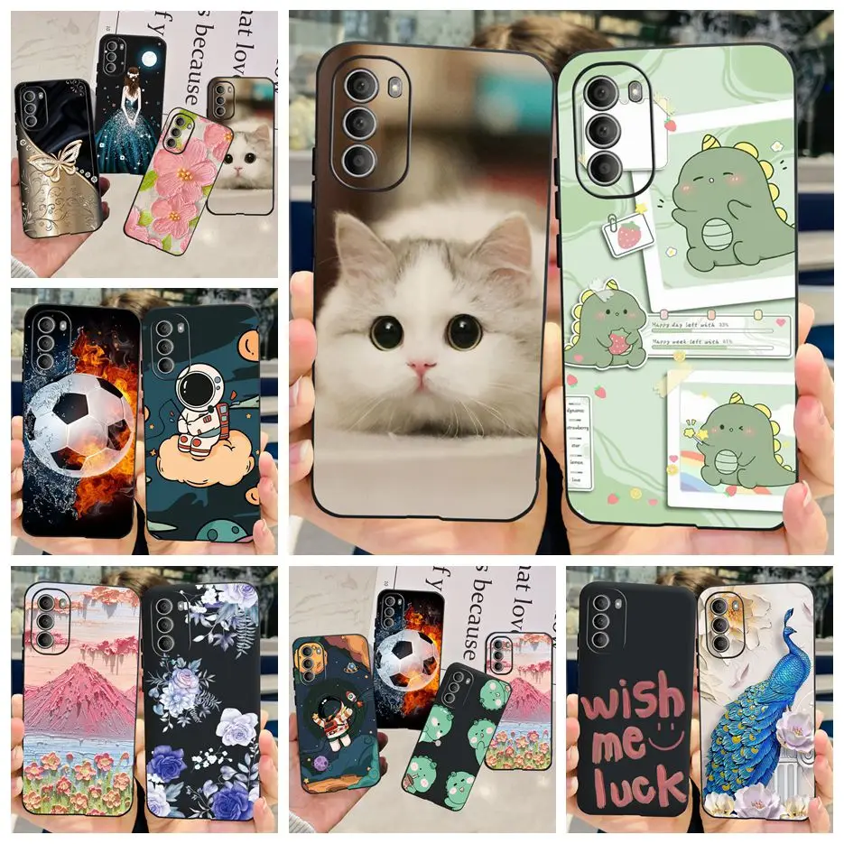 For Motorola Moto G51 5G Case XT2171-2 Cute Cat Painted Cover Soft Silicone Phone Case For Moto G51 G 51 MotoG51 5G Fundas Coque