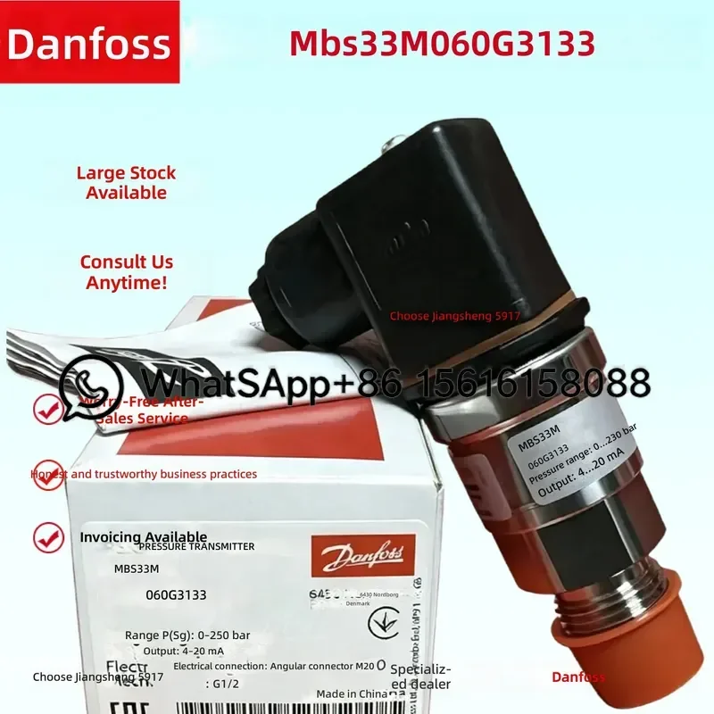 Danfoss MBS33 Pressure Transmitter 060G3928 060G3089 060G3061 060G3067 Industrial Sensor High Precision Hydraulic Air