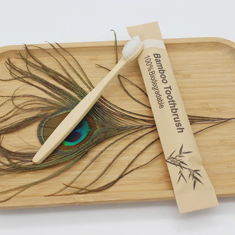 50/100 Stuks Aanpasbare Logo Borstelharen Bamboe Tandenborstel Milieuvriendelijke Houten Tandenborstels Reizen Tandenverzorging Gereedschap voor Volwassenen