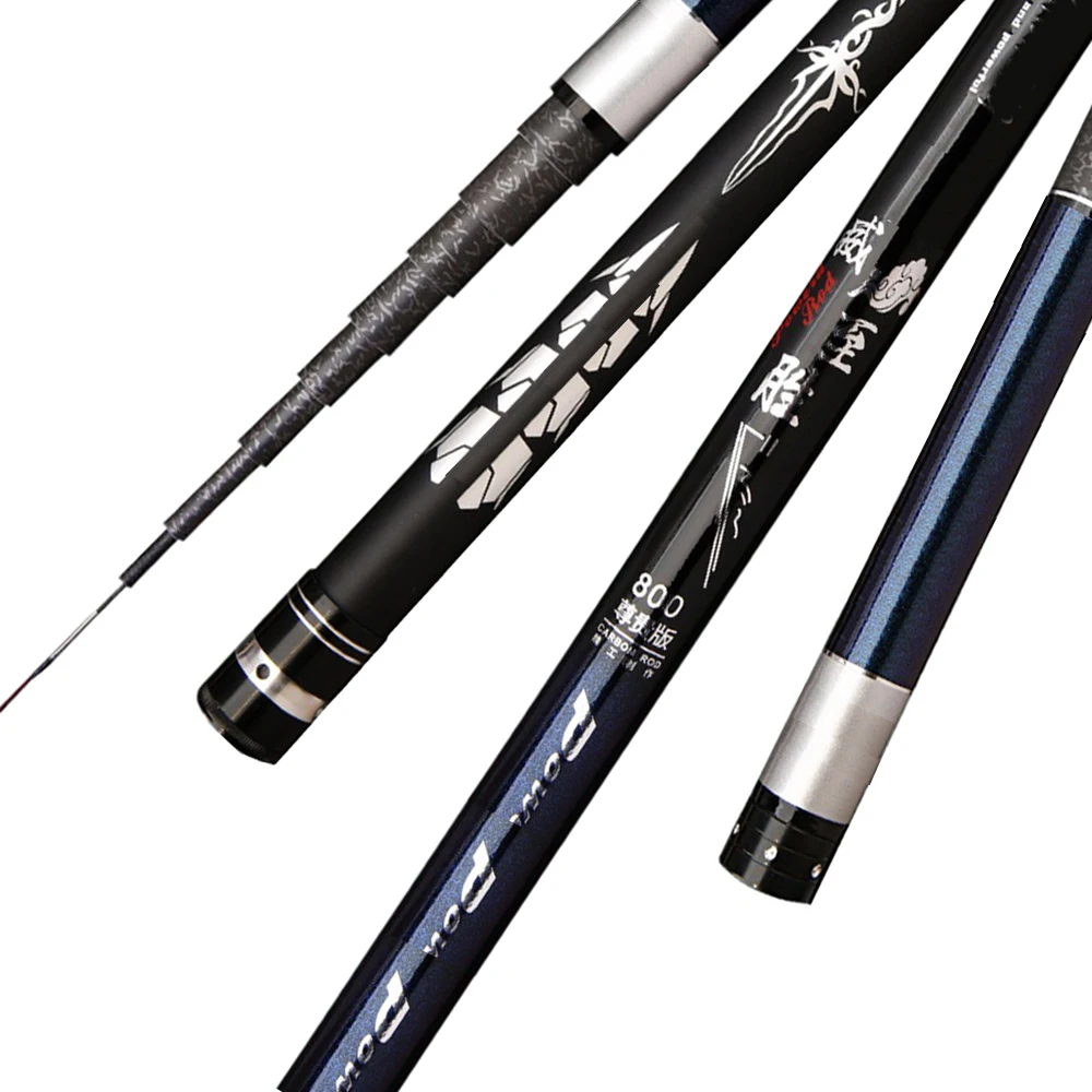 

8m 9m 10m 11m 12m 13m High Quality Carbon Telescopic Fishing Rod Freshwater Carp Superhard Long Power Hand Rod Stream Pole