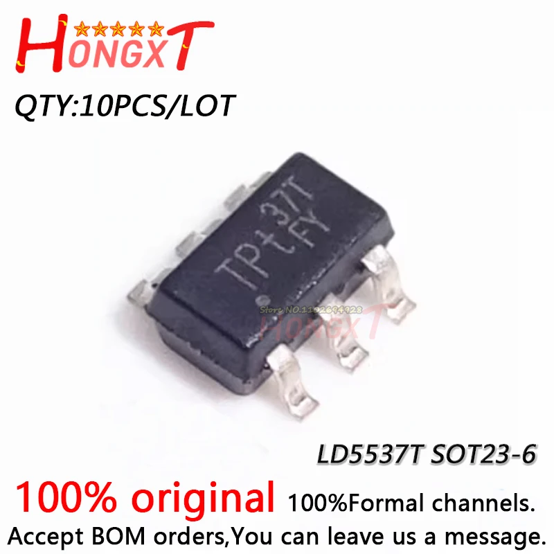 10PCS 100% New LD5537T LD5537 37 37T SOT23-6.Chipset