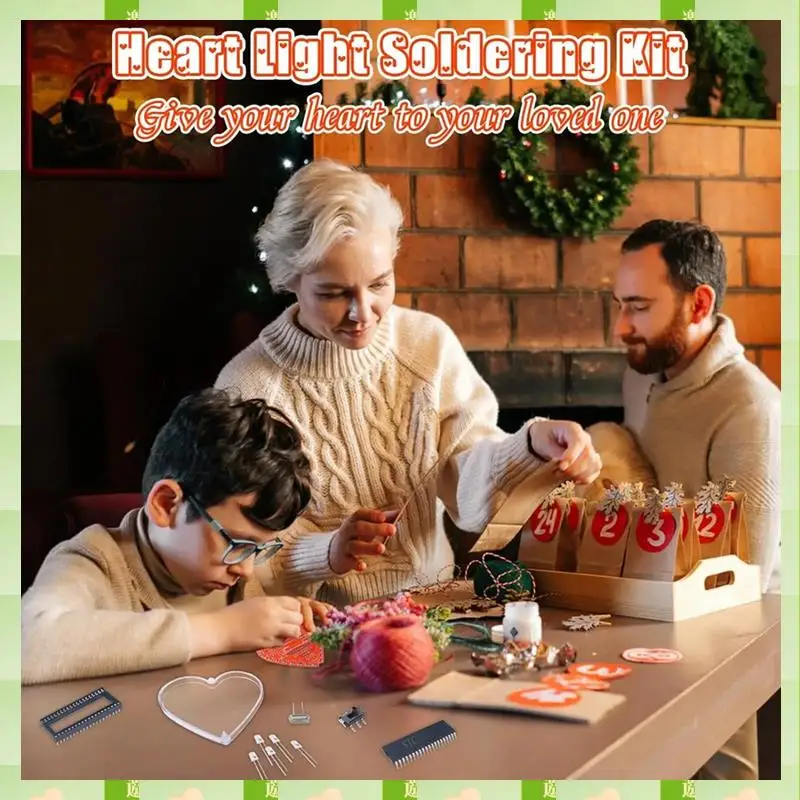 2025 على شكل قلب RGB LED وحدة ضوء وماض لتقوم بها بنفسك عدة إلكترونية مصباح مياه لحام مشروع الممارسة لطلاب المدارس دورا