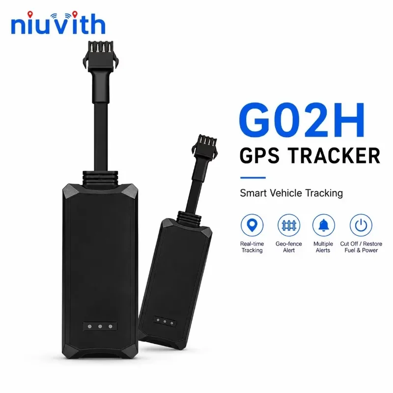 Niuvith G02H GPS Tracker for Car Real-Time Vehicle Tracking Free APP Geo-Fence Vibration Alarm Cut Off Restore Fuel Power