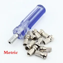 Set TV Cable F Connector Line Tools Do, Extrusion F Plug Power 10pcs F Joints Metric Boosters