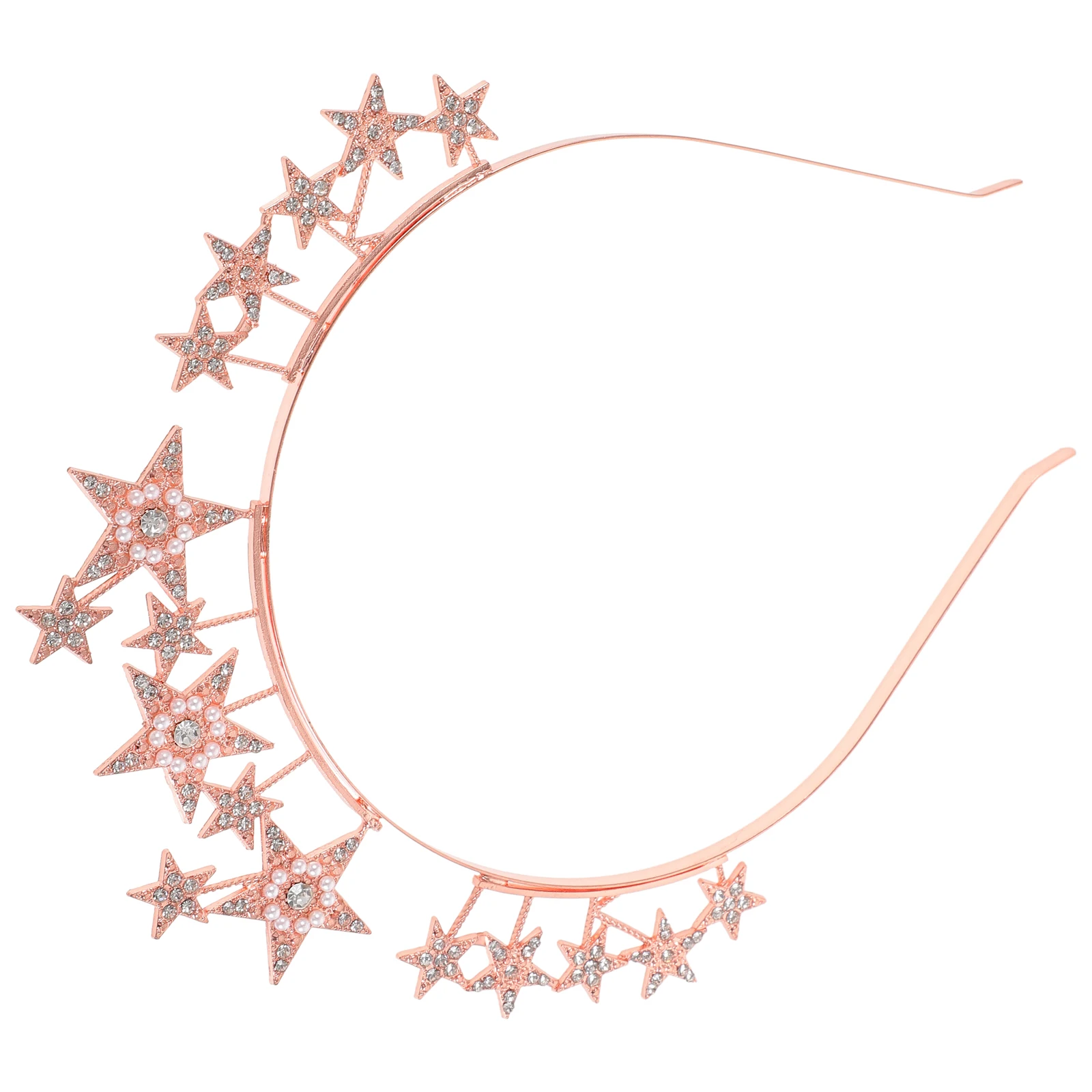 

1pcs Rhinestone Headband Women Metal Stars Hairband Bridal Wedding Party Hair Accessories Thin Bride Prom Graduation