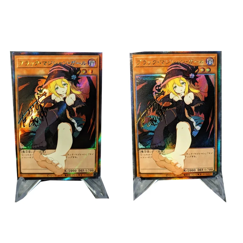 ユーギああ!! 女の子のためのブラックマジシャンゲームカード,59x86mm,反射色,テクスチャード,UV,ブロンズ,子供へのギフト