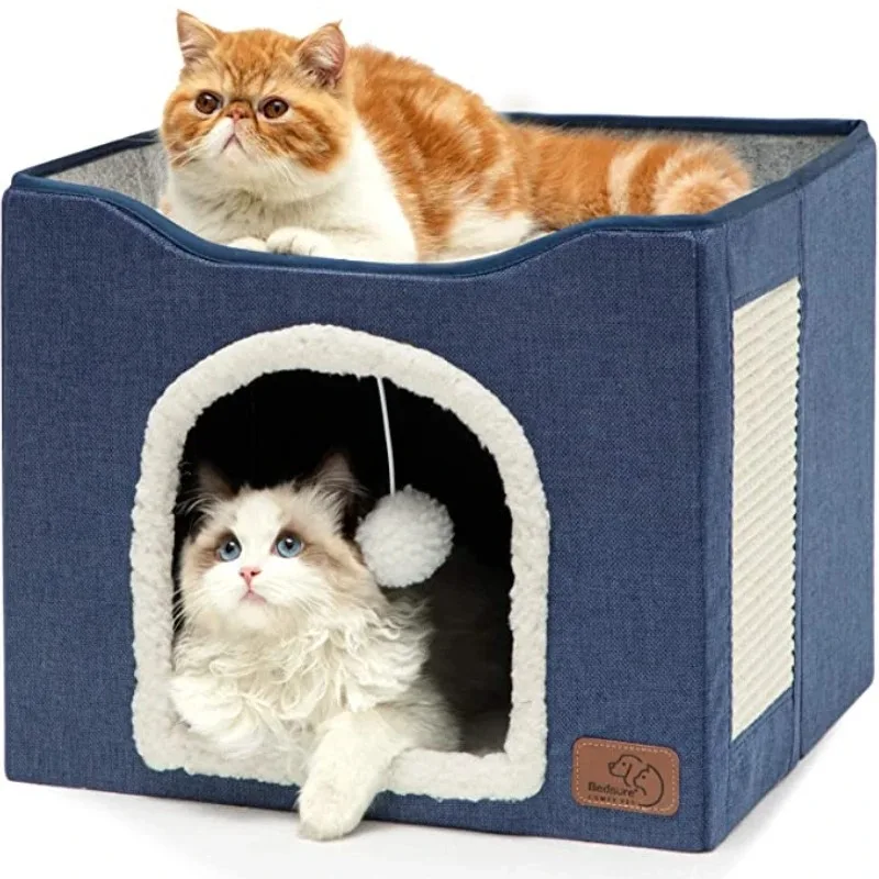 

Warm Pet Bed for Winter House Cats Plush Dog Mat Supplies Accessories Houses Puppy Kitten Accessory Basket Cushions Beds