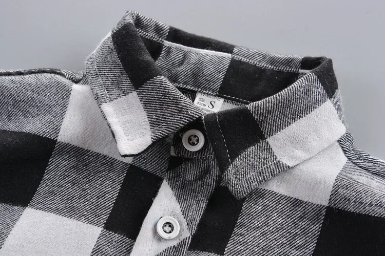 Toddler Baby Shirt Thin Clothes Spring Clothing Infant Boy Plaid Cotton Tops 1 2 3 4 Years Kids Long Sleeves Shirt