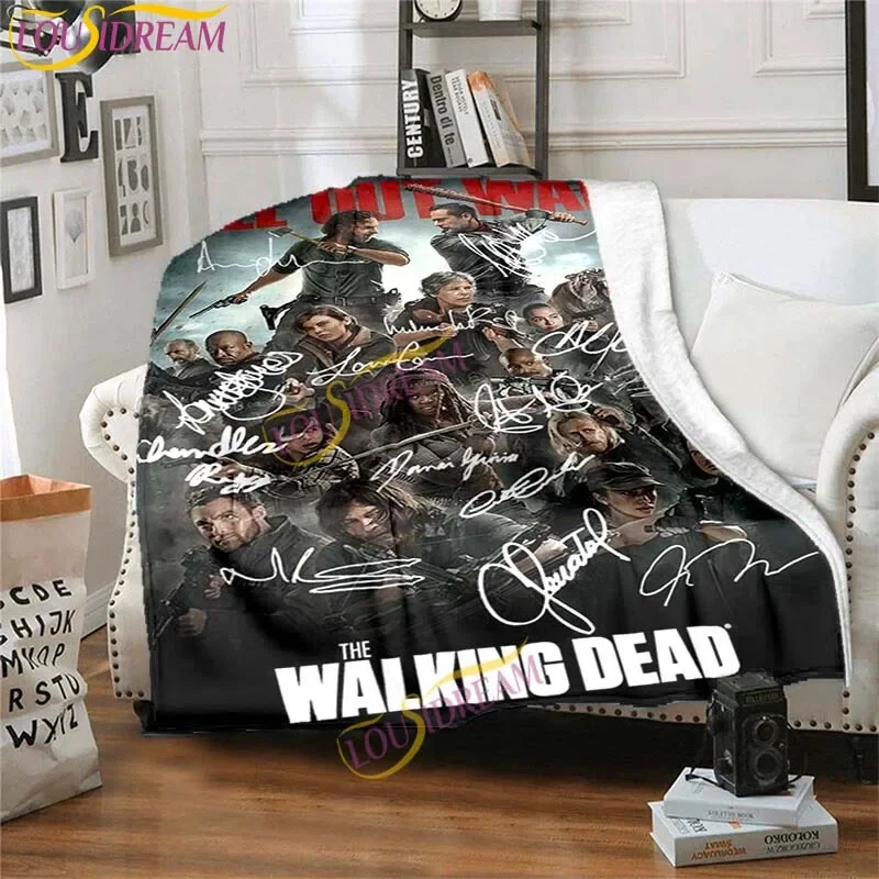 

The Walking Dead Horror TV Series Flannel Blanket, Printed Sheets, Sofa Bed Cover, Siesta Casual Picnic Cover, High Quality