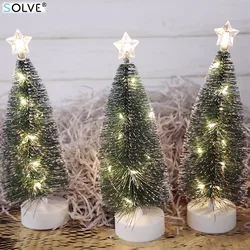 Creative Mini LED Christmas Tree Light Copper Wire String Light Christmas New Year Decoration Light Battery Three-piece Gifts