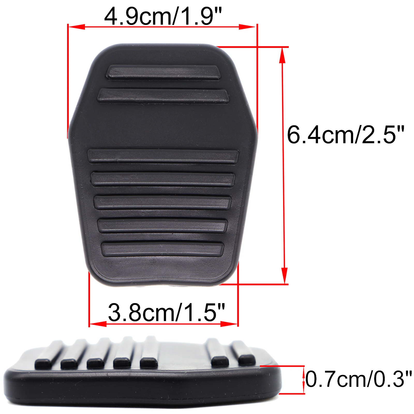 Rubber Brake Clutch Foot Pedal Pad Cover Replacement For Ford Fusion JU 2001 2002 2003 2004 2005 2006 2007 - 2009 2010 2011 2012