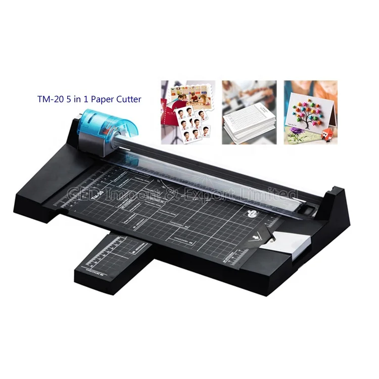 

TM-20 5 IN 1 A3 Paper Trimmer Cutter A4 Hand Operated Wave Corner Round Cutting Machine A5 Manual Paper Cutter