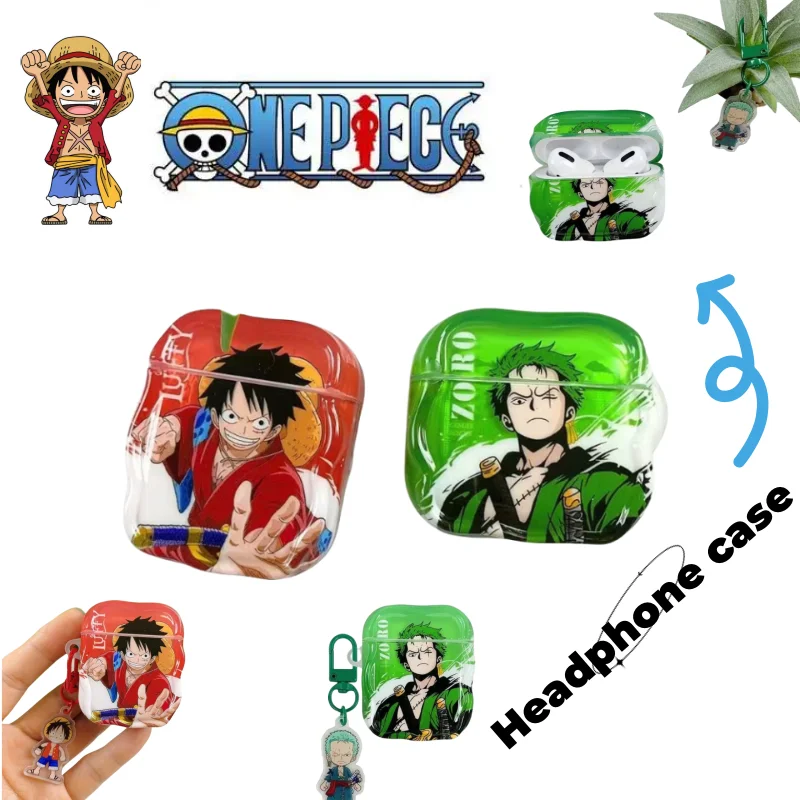 

One Piece Monkey·D. Luffy Roronoa Zoro аниме периферийные устройства мультфильм милый чехол для наушников креативное украшение кулон чехол для наушников