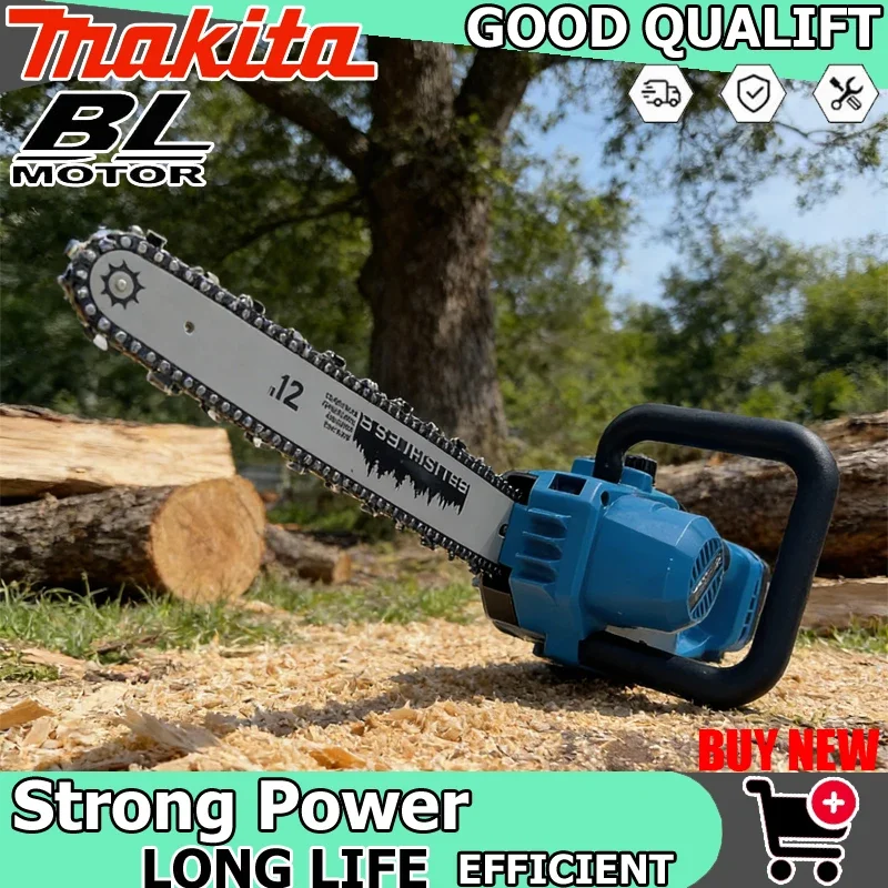 

Аккумуляторная цепная пила Makita 12 дюймов для обрезки деревьев и резки древесины, совместимая с аккумулятором 18 В