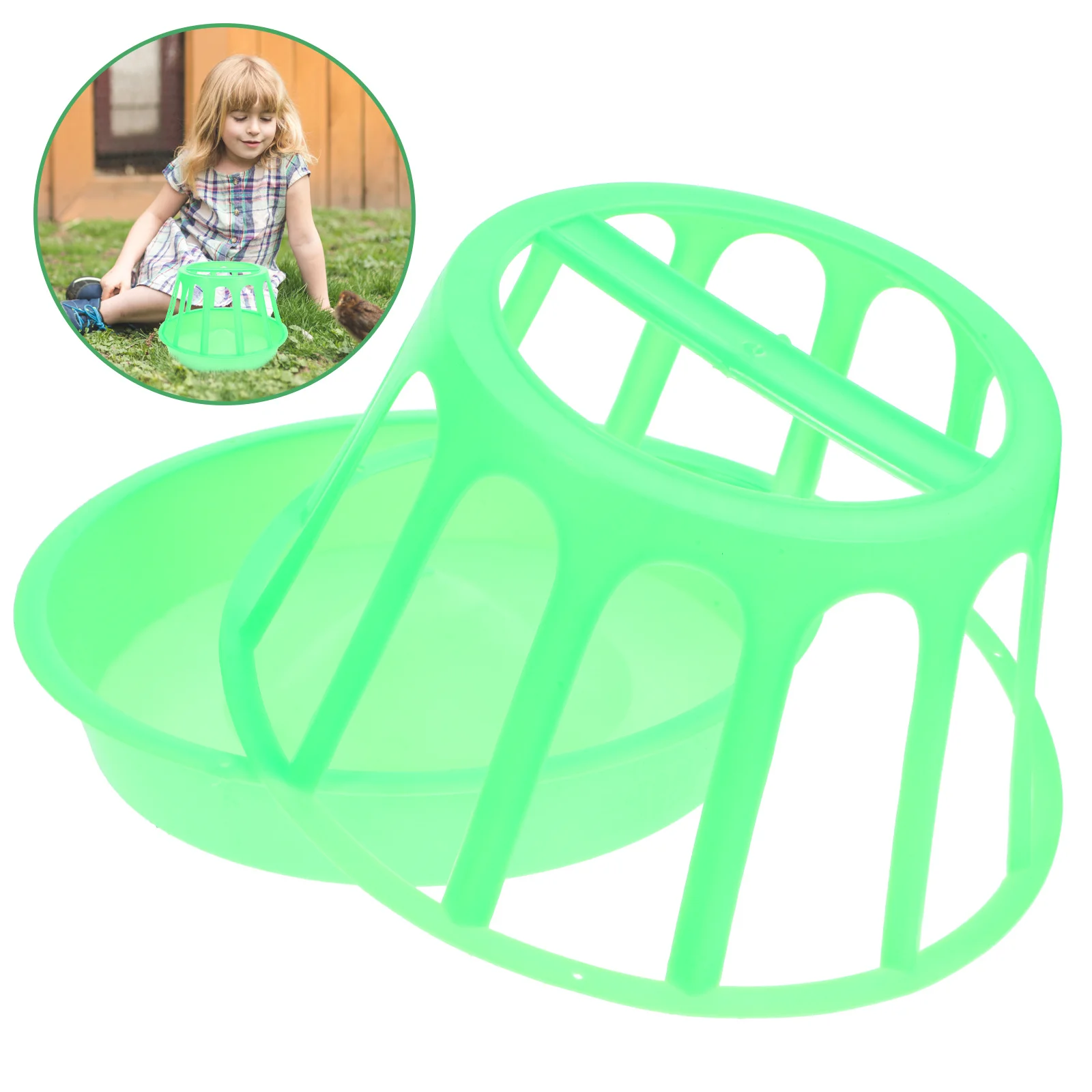 

Anti-Spatter Food Trough For Chicken Durable Poultry Feeder Container Lightweight Uv Resistant Easy Feeder Poultry