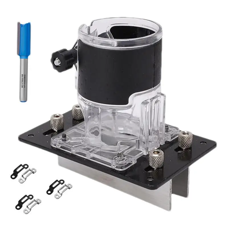 Invisible Fastener Slotting Bracket 2 In 1 Trimmer Base Accurate Multifunctional Jig For Cabinet Door Furniture Wardrobe Window