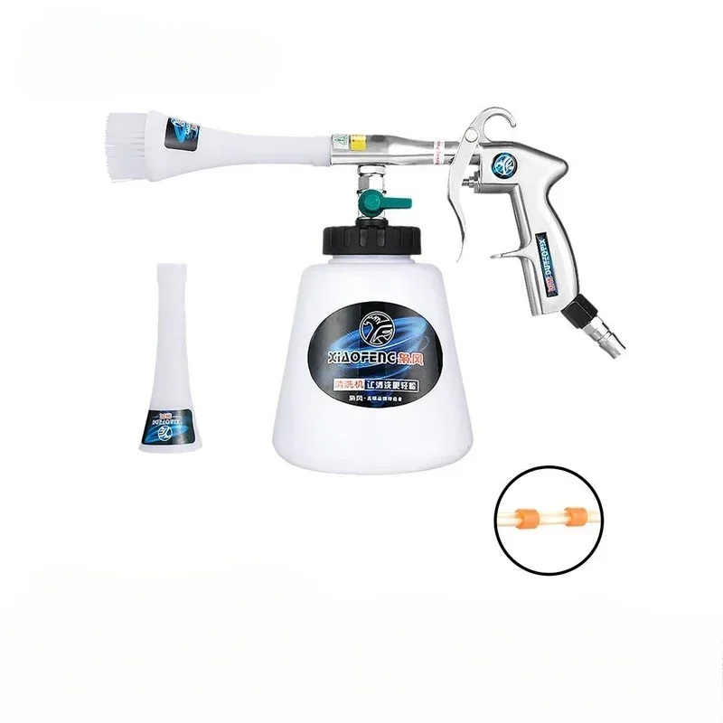 

Air-powered Car Interior Cleaning Gun with Foam Cannon and 1L Cleaning Solution Bottle Deep Clean Made Easy