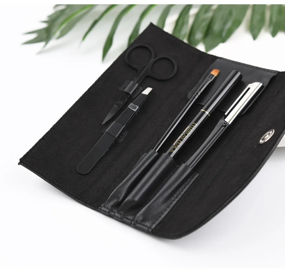 5/6pcs Eyelash Brush Eyebrow Cutters Eye Brow Trimmer Scissors Comb Face Shaver Hair Removal Razor Tweezers  Women Makeup set