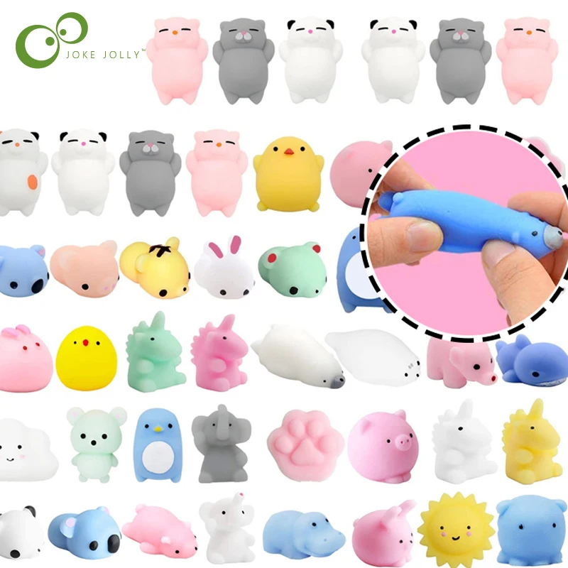 10Pcs Squishy Toy Cute Animal Antistress Ball Squeeze Mochi Rising Toys Abreact Soft Squishi Stress Relief Toys Funny Gifts YJN