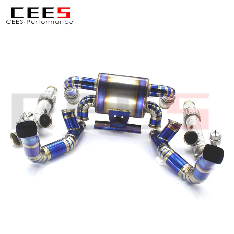 CEES Exhaust System Lamborghini Murcielago LP650 Refit Upgrade  Titanium Alloy Downpipe High Performance Valve Catback Headers