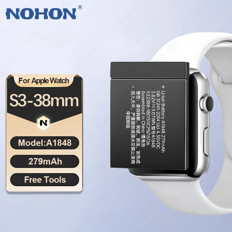 NOHON A1848 A1875 Аккумулятор для часов Apple Watch Series 3 38 мм 42 мм iWatch S3 38 мм 42 мм 342 мАч Сменная батарея NOHON A1848 A1875 Аккумулятор для часов Apple Watch Series 3 38 мм 42 мм iWatch S3 38 мм 42 мм 342 мАч Сменная батарея