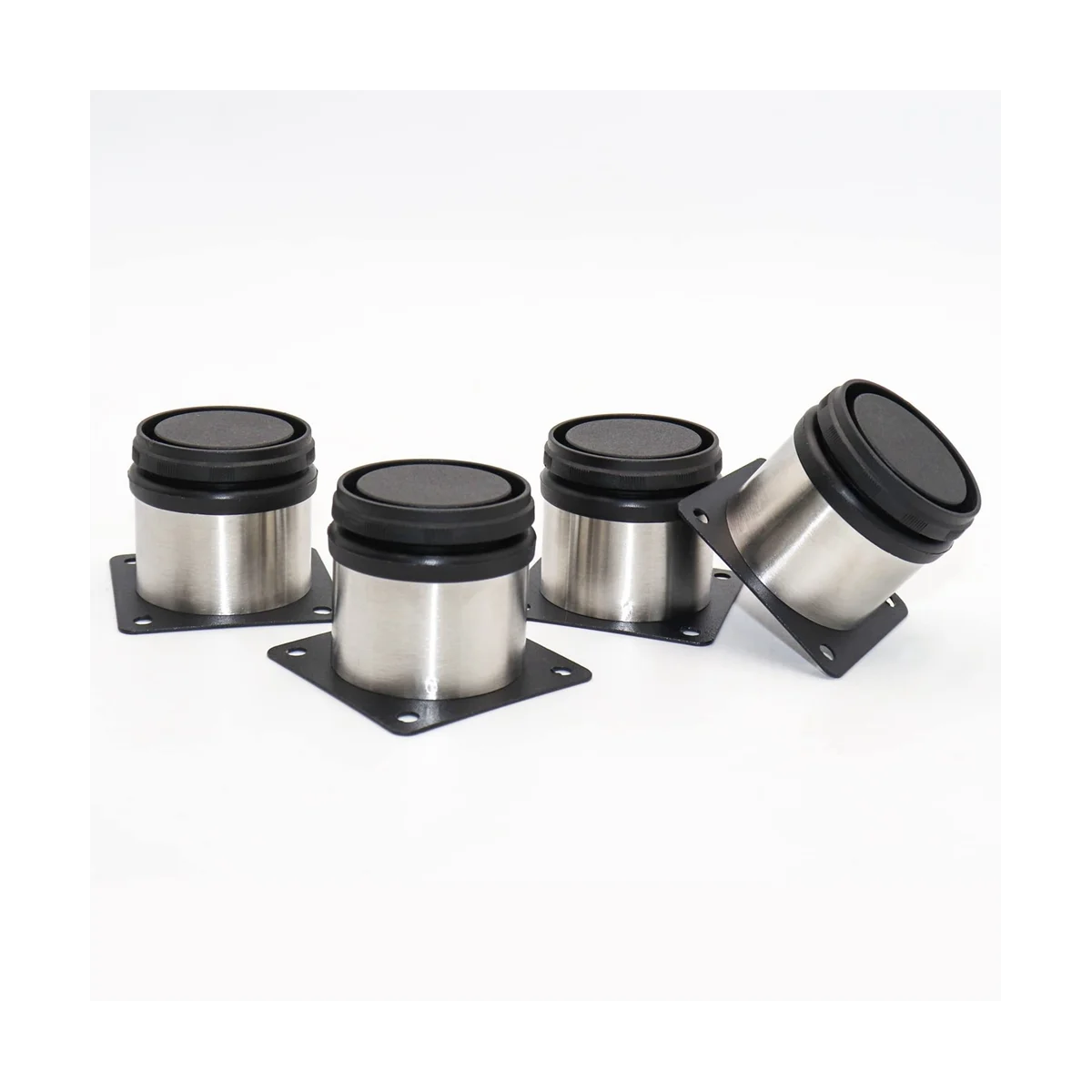 Herrajes de acero inoxidable para TV, patas ajustables redondas para muebles, sofá, escritorio, casa, gabinete, mesa, pie de cama, 8 piezas