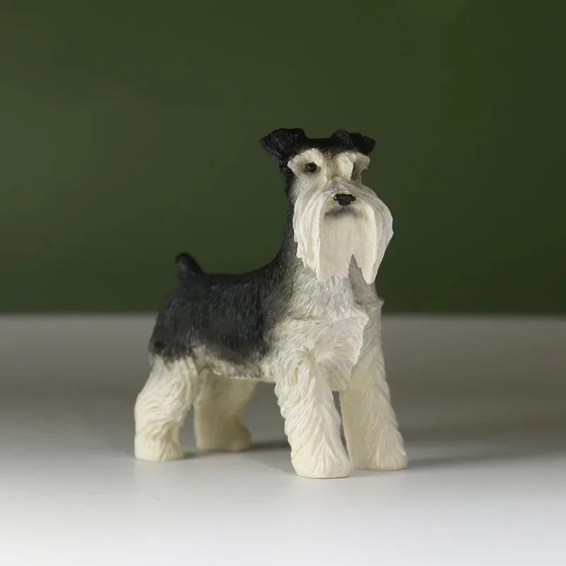 

1/6 Scale Mini Schnauzer Dog Simulatied Resin Model for Soldier Action Firgure Display Collection Decoration Handcraft Accessory