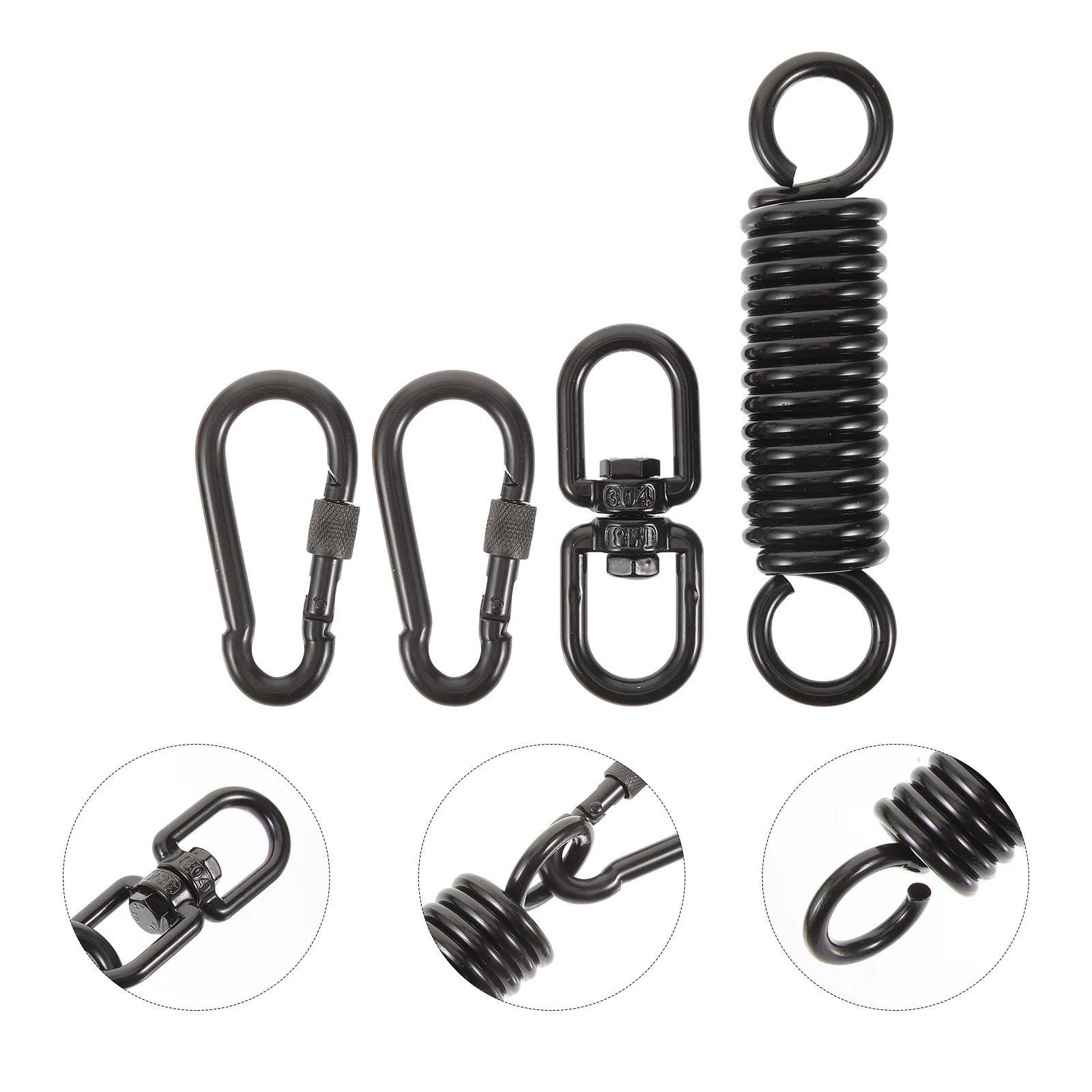 

1Set Patio Swing Spring Set Heavy Duty Metal Hammock Chair Swing Spring Kit Suspension Tool for Hanging Chair Yoga Sandbag
