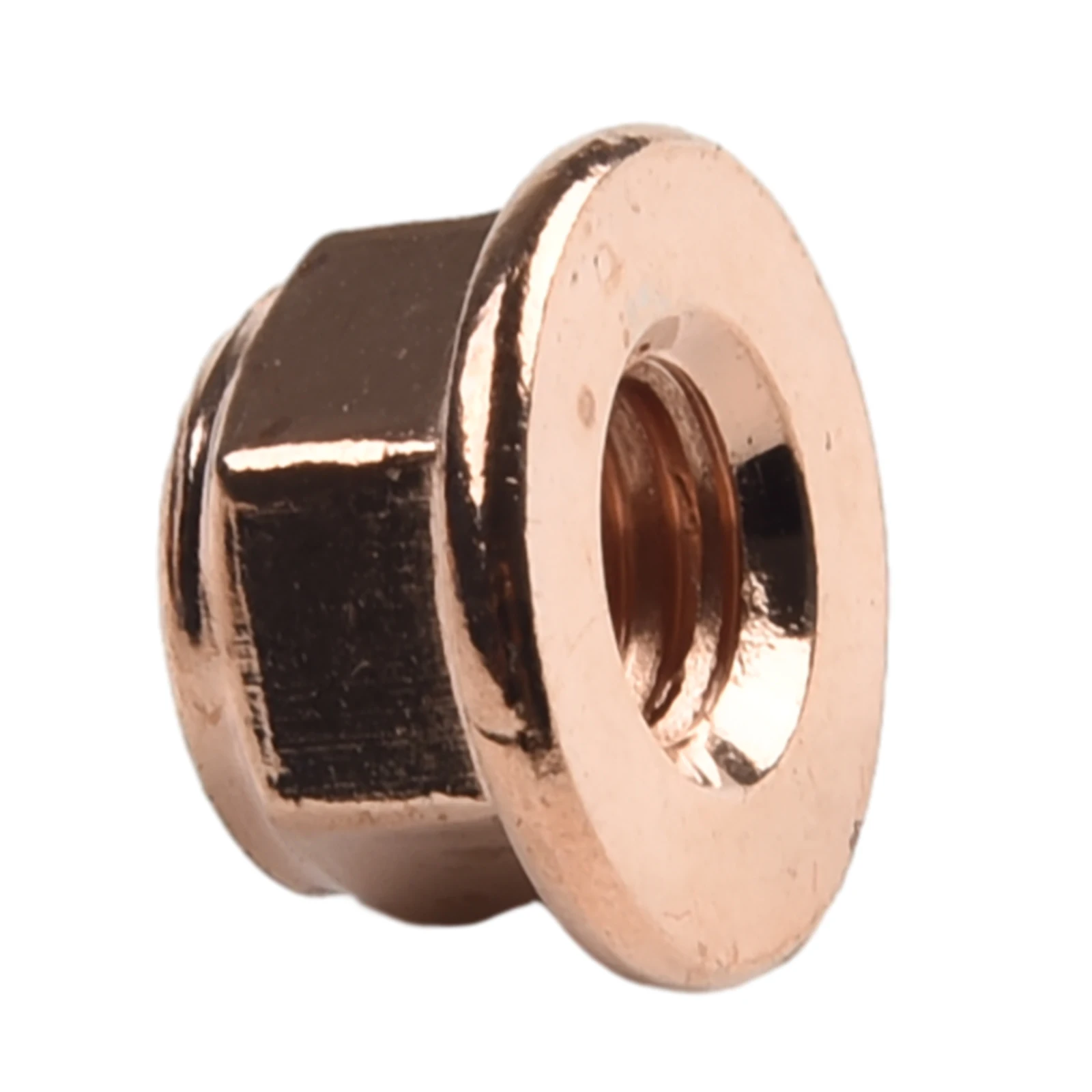 50pcs Copper Exhaust Nuts M8 SW13 Copper-plated Head Stud Lock Nuts Copper Bolt Screw Bolt Screw Turbo Exhaust Stud Hex