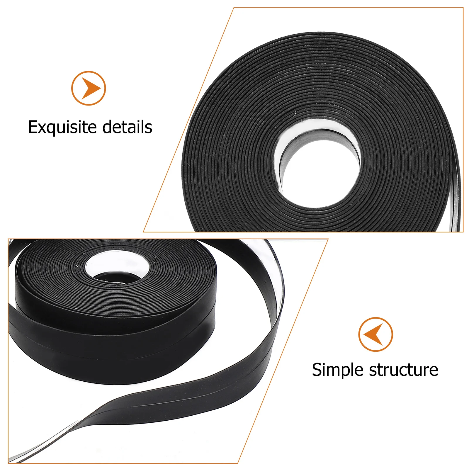 

2Pcs Door Window Soundproof Sealing Tape Self-Adhesive Seal Strip Anti-Ventilation Windproof Protective Seal Strip for Quiet