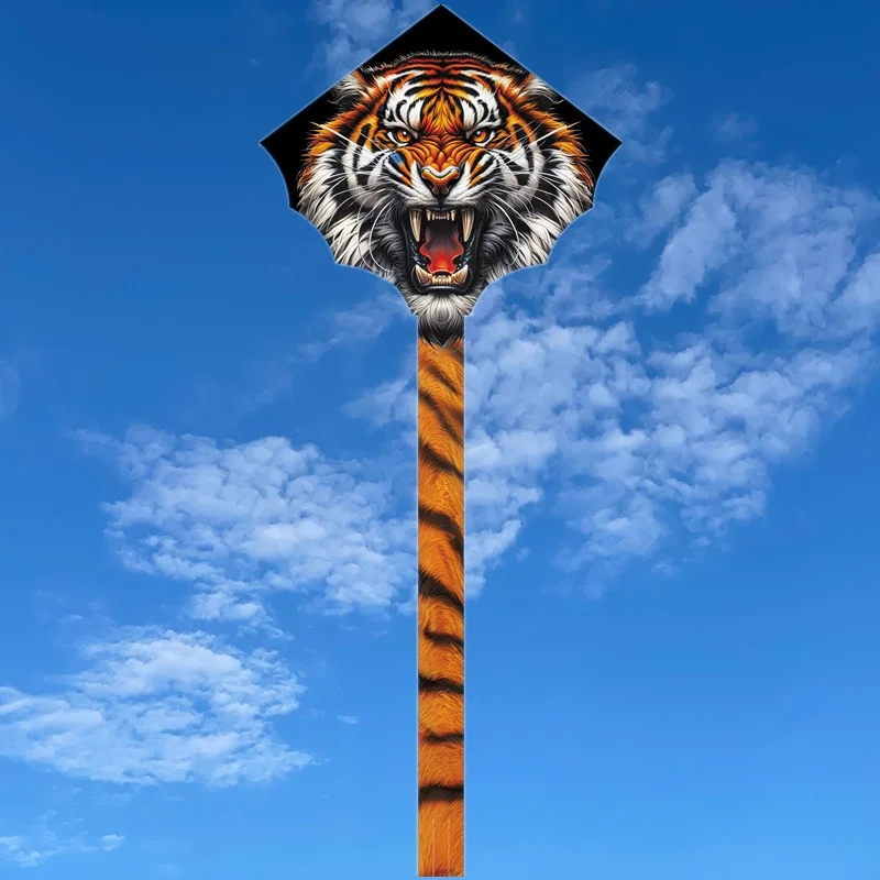 free shipping tiger kite flying lion kite nyion fabic cheetah kites factory outside toys children's rag kids outdoor games koi