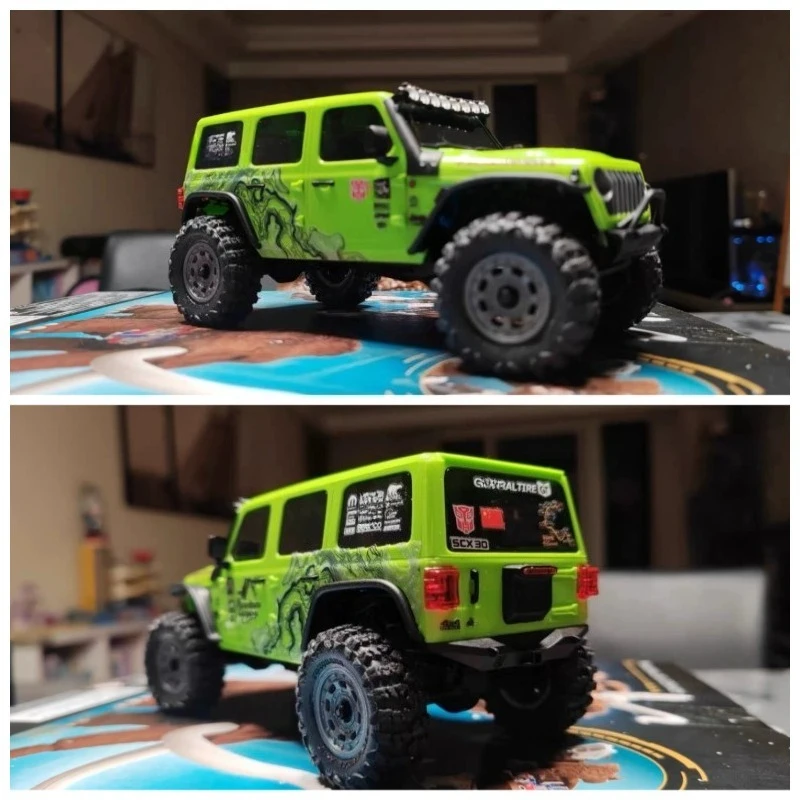 For Axial SCX30 1/30 Jeep Wrangler RC Crawler Scale Decals & Racing Graphics, Body Shell Sticker Decoration Parts Accessories