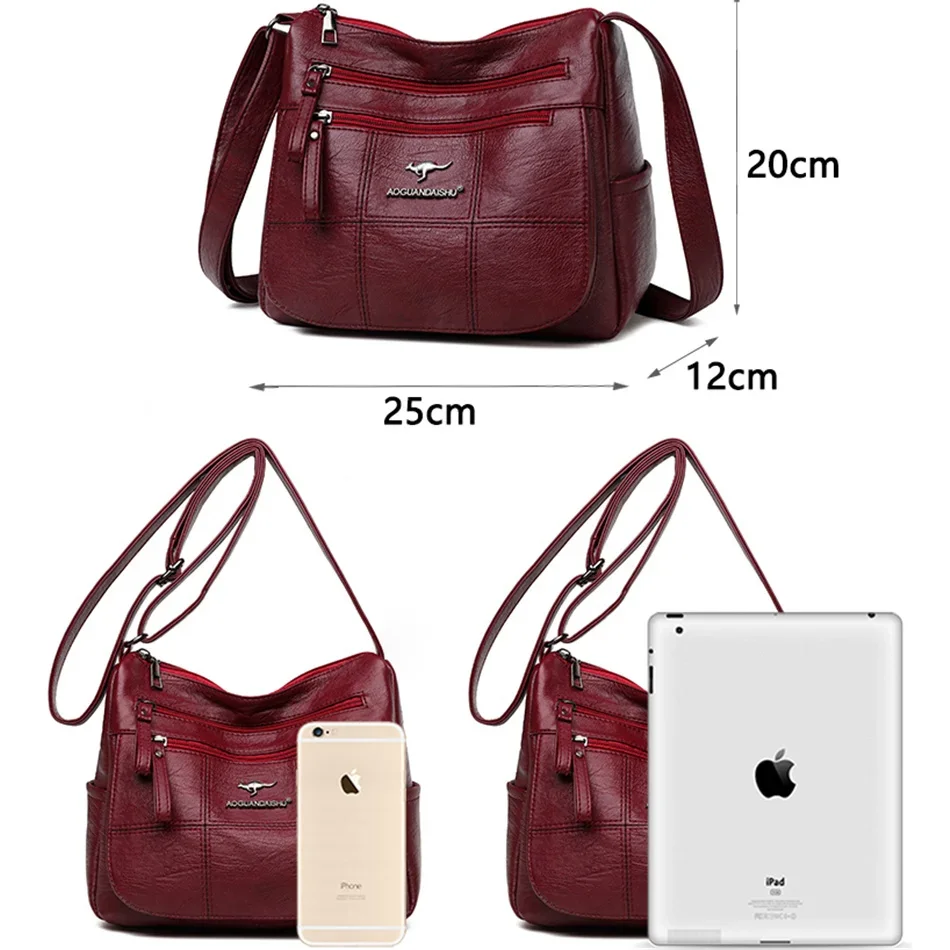 Soft Pu Leather Crossbody Bags for Women 2024 Luxury Handbags Women Bags Designer High Quality Shoulder Messenger Bag Sac A Main