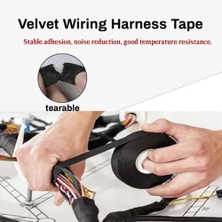 1pc Heat-resistant Adhesive Cloth Fabric Tape For Car Auto Cable Harness Wiring Loom Protection Width 9/15/19/25/32MM Length 15M