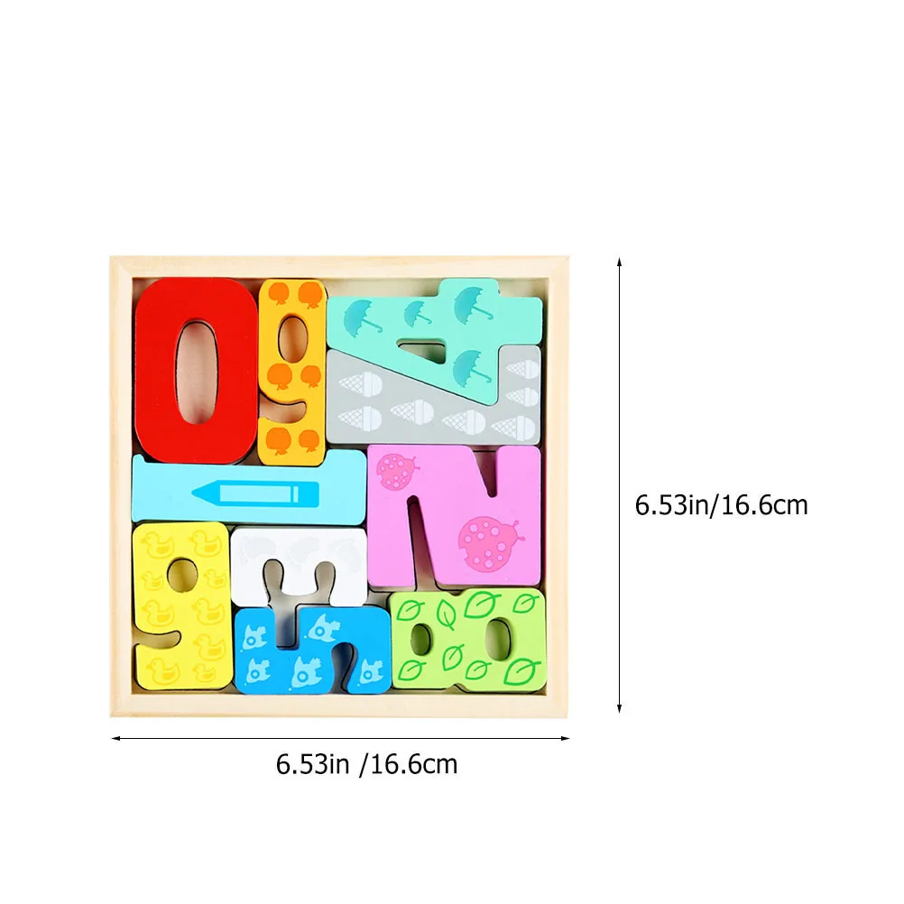 3D Puzzle For Kids Wooden Toddler Interactive Learning Game Wear-Resistant Educational Puzzle Smooth Edges Safe For