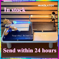NIKOLATOY Dragon Ball Super Saiyan Son Goku Chaozu Figure Dynamic Wave Kamehameha Wave Night Light Decoration Ornament Toys Gift