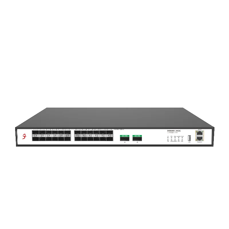 XikeStor 10G/100G All SFP+ L3 Managed Switch 24-Port 10G SFP+ 2-Port 100G QSFP28 Ethernet Switch VLAN Port Aggregation WEB/CLI