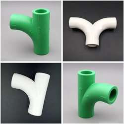 10pcs Inner 20mm 25mm PPR Pipe Downstream Tee Connector Big Flow Home Water Pipe Y-type 3-Way Splitters Plumbing Tube Fittings