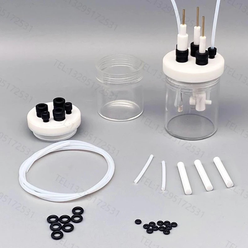 10-500mL Electrolytic Cell Laboratory Electrochemical Eectrolytic Cell Glass Quartz Beaker With Cover